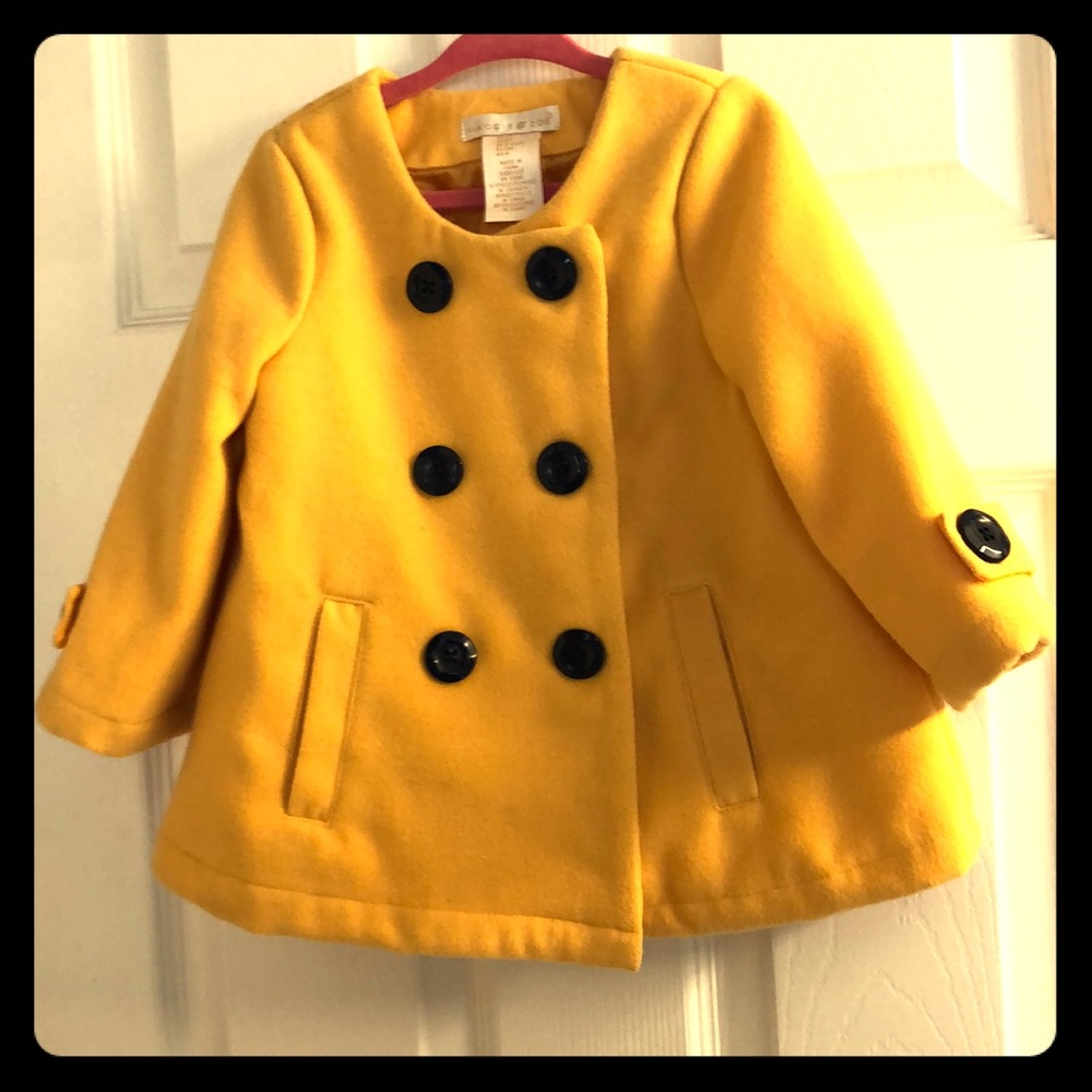 COPY - Little girl’s yellow pea coat size 4t.
